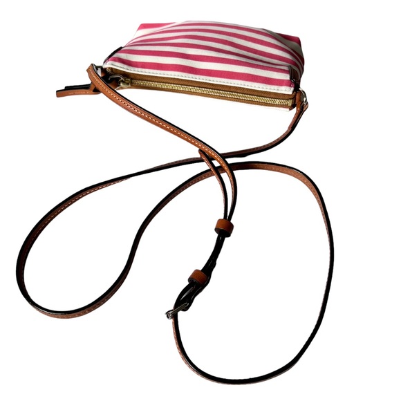 Dooney & Bourke Sullivan Striped Crossbody Bag Watermelon & White Stripe EUC - Picture 7 of 14